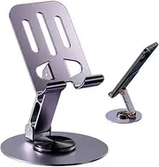 BASEMOMobile Phone Holder, Mobile Phone Holder Table, 360° Swivel, Adjustable and Foldable Phone Stand for All 4.7-12.9 Inch Smartphones/Tablets/Ultrabooks (Purple)