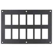 Switch Boss 12 Gang Black Aluminium Rocker Switch Mounting Panel