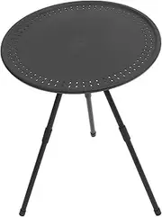 GAROZATION Compact Round Folding Table for Camping Height Lightweight Portable Picnic Table Easy to Carry Outdoor Round Table for Camping Hiking Beach and BBQ Activities