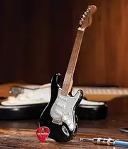 Fender™ Stratocaster™ - Black Vintage Distress: Officially Licensed Miniature Guitar Replica