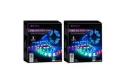 2x Sansai 5m USB Powered RGB LED Strip Light Monitor Backlight w Remote Control