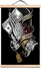 Dollar Prayer Vintage Oil Painting - Antique Hanging Canvas Print Art Scroll Painting Wall Banner For Living Room Office Christ Church Gallery Decor (60X90 CM)