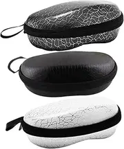 [Beavorty] Convenient Glasses Case Set 3pcs Zipper Eyeglasses Case for Sunglasses Practical and Portable Travel Glasses Holder