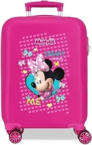Joumma Disney Enjoy Minnie Cabin Suitcase Pink 33 x 50 x 20 cm Hard ABS Combination Lock Side 28.4L 2 kg 4 Double Wheels Luggage Hand Luggage, Pink, Cabin Suitcase, Pink, Cabin Suitcase
