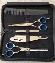 6" Professional Hair Cutting Salon Scissors Thinner Shears Razor Kit Set Barber