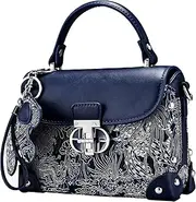 [Crysnolli] Purses for Women, Top-handle Bag for Women with Embroidery Patterns,Small Shoulder Purses with Adjustable Strap