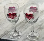 Valentines Wine Glass Be My Wine Heart Valentines Day Stem 10oz Set Of 2 Glasses