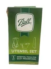 Canning Preserving Utensil Set 3 pc Ball® Jar Lifter Headspace Tool Funnel New