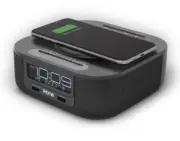 Ihome Hw5B Bluetooth Clock With Qi Charging, Dual Usb And Single Day Alarm