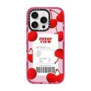 iPhone 16 Pro Impact Case MagSafe Compatible Cherry Receipt by Poyofview