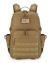 Military Travel Backpack for Men 40L Tactical Work Backpack Molle Khaki