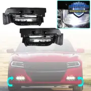 Pair of Front Fog Lights LED Lamps w/Switch kits For 2015-2020 Dodge Charger