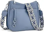 [befen] Genuine Leather Crossbody Bags for Women Travel Hobo Bags for Women with Adjustable Shoulder Guitar Strap