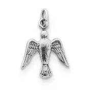 Sterling Silver Antiqued Dove Charm QC6695