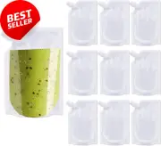 10Pcs Reusable Travel Drink Pouches, 220ml Hip Flask for Alcohol, Juice, Water