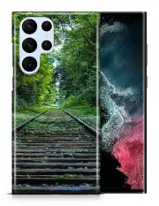 CASE COVER FOR SAMSUNG GALAXY|TRAIN TRACKS IN THE FOREST