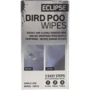 Eclipse Bird Poo Wipes 15 Pack EBPW15