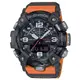 【CASIO】G-SHOCK MUDMASTER 極限冒險碳纖維四重感應器藍芽計步雙顯錶-黑X橘 GG-B100-1A9