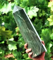 Huge 5380g Green Kyanite Crystal Quartz Healing Energy Decor Stone Obelisk Tower