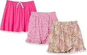 [Amazon Essentials] Girls' Knit Skorts, Pack of 3