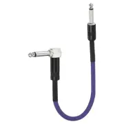 1 Pcs Guitar Patch Cable 16 Inch 1/4 Inch Metal Straight Bend Pedal Cord, Purple