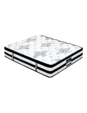 [Giselle Bedding] Euro Top Pocket Spring Firm Plush Foam 34CM King Mattress in Black And White