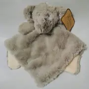 Kellytoy K-Luxe Baby Elephant Grey Plush Security Blanket W/ Rattle Lovey New