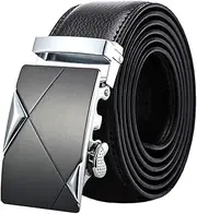 Men Belt, 35mm Ratchet Belt for Men with Slide Buckle,Trim to Fit, Fit Any Waist Size up to 42'', Casual, Cowboy,Business & Work Wear
