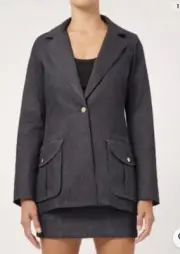 NWT DL1961 TAILORED SINGLE BUTTON DENIM BLAZER JACKET COAT Smart Academia Sm