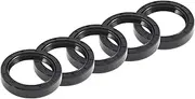 X AUTOHAUX Universal Oil Seal TC Double Lip W Steel Spring Seal Ring Rotary Shaft Seal 45x60x12mm High Pressure NBR Rubber Black 5pcs