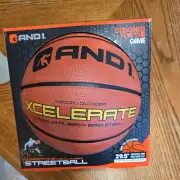 AND1 Xcelerate Rubber Basketball Official Regulation Size 7 (29.5”) Streetball