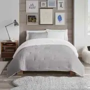 UGG Devon Sherpa 2-Piece Twin/Twin XL Reversible Comforter Set in Seal Gray