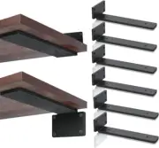 Aigomio Shelf Bracket, 6 Pack L-Shaped Floating Shelf Bracket, Heavy Duty