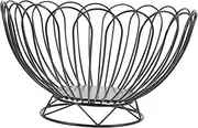 Retro Black Wire Basket Multi Function Desktop Fruit Holder Storage for Kitchen Countertop Capacity Design for Snacks Vegetables More Organization