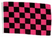 12x18 12"x18" Black and Pink Checkered Race Sleeve Flag Boat Car Garden