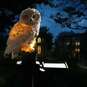 Outdoor Waterproof Solar Power LED Owl Light Garden Yard Landscape Decor Lamp