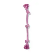 All Day Checkered 3 Knot Rope Tug Dog Toy Purple 63cm