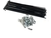 Bicycle Parts Replace Spokes, 13G Bicycle Spokes Carbon Steel 20 Pieces J Bend Bicycle Spokes with 12 mm Nipples 100~292 mm Bicycle Spoke for Tricycle Bicycle Ebike(100 mm)