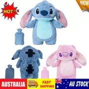 500ML Lilo & Stitch Hot Water Bottle Bag Warmer Cover Plush Fluffy Kids Toy GiGY