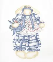 Hand-Painted Needlepoint Canvas Dale Burdett Bunny Rabbit Floppy Ears New Large