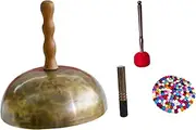 Luwecf Portable Tibetan Singing Bowls Set with Mallet and Cushion for Meditation, Small