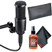 Audio-Technica AT2020 Cardioid Condenser Microphone +6Ave Cleaning Kit, Carrying