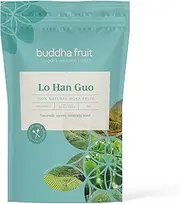 Buddha Fruit | Lo Han Guo (Monk Fruit) Extract | 100% Natural, 0 Calories, 0 Carbs, 1 Ingredient | 40% MogrosideV | Sugar Alternative | 20g Packet | Tiny Scoop Included (Lo han guo)