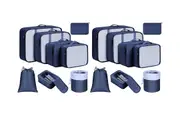 16Pcs Packing Cubes for Travel Lightweight Luggage Suitcase Organizers-Blue