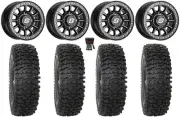 Sedona Sano Bdlk 15x6 Wheels Bk 32" RC500S Sticky Tires RZR XP 1000 / PRO XP