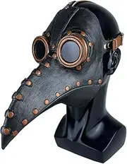 Stegosaurus Plague Doctor Bird Mask Long Nose Beak Cosplay Steampunk Halloween Costume Props Latex Material
