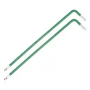 2Pcs Ball End Hex Key Wrench, 2.5mm l Shape Extra Long S2 Steel Repair [Green]