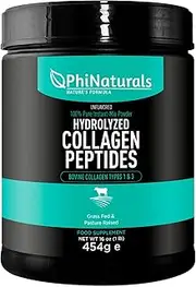 Collagen Peptides - Hydrolyzed Collagen Powder - Collagen Supplements - Kosher and Grass Fed Beef - Paleo Keto Friendly - GMP Certified - Without Gluten Antibiotic rBGH (Unflavored)