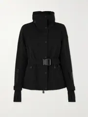 [Moncler Grenoble] Moncler Grenoble - Hainet Belted Stretch-twill Ski Jacket - Black - 1 1 Black