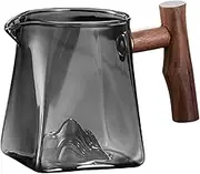 Snow Mountain Cup Glass Coffee Carafe, Thermal Insulated Teapot, Pour Over Coffee Maker | Thermally Insulated Espresso Beaker, 330ml Glass Coffee Maker, Espresso Container with Handle